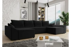 Midfeld 4-sits Hörnbäddsoffa Black
