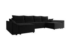 Midfeld 4-sits Hörnbäddsoffa Black