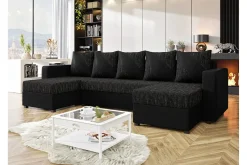 Midfeld 4-sits Hörnbäddsoffa Black