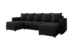 Midfeld 4-sits Hörnbäddsoffa Black