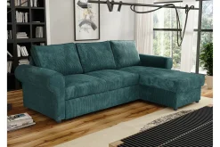 Midfeld 3-sits Hörnbäddsoffa Dark Turquoise