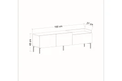 Mijara Tv-bänk 160x37 cm Svart