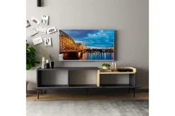 Mijara Tv-bänk 160x37 cm Svart