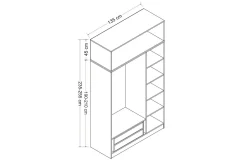 Minar Garderob 135 cm