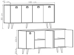 Mivora Konsolbord 180 cm
