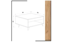 Mod Design Soffbord 80 cm med Förvaring Låda + Hylla