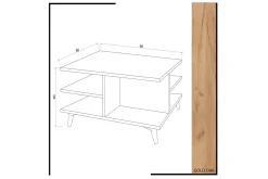 Mod Design Soffbord 80 cm med Förvaring Hyllor