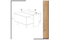 Mod Design Soffbord 80 cm med Förvaring Hylla