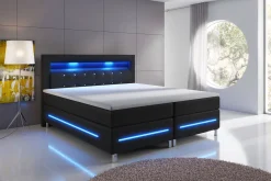 Modena Lyx Komplett Sängpaket Kontinental LED-belysning 180x200 cm