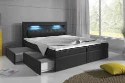 Modena Sängpaket 180x200 medFörvaring LED-belysning