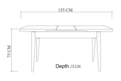 Molgachi Matbord 120x75x120 cm