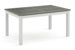 Monaco rektangulärt förlängningsbart bord utomhus med iläggsskiva 150-250x90 cm i aluminium/metall/plast