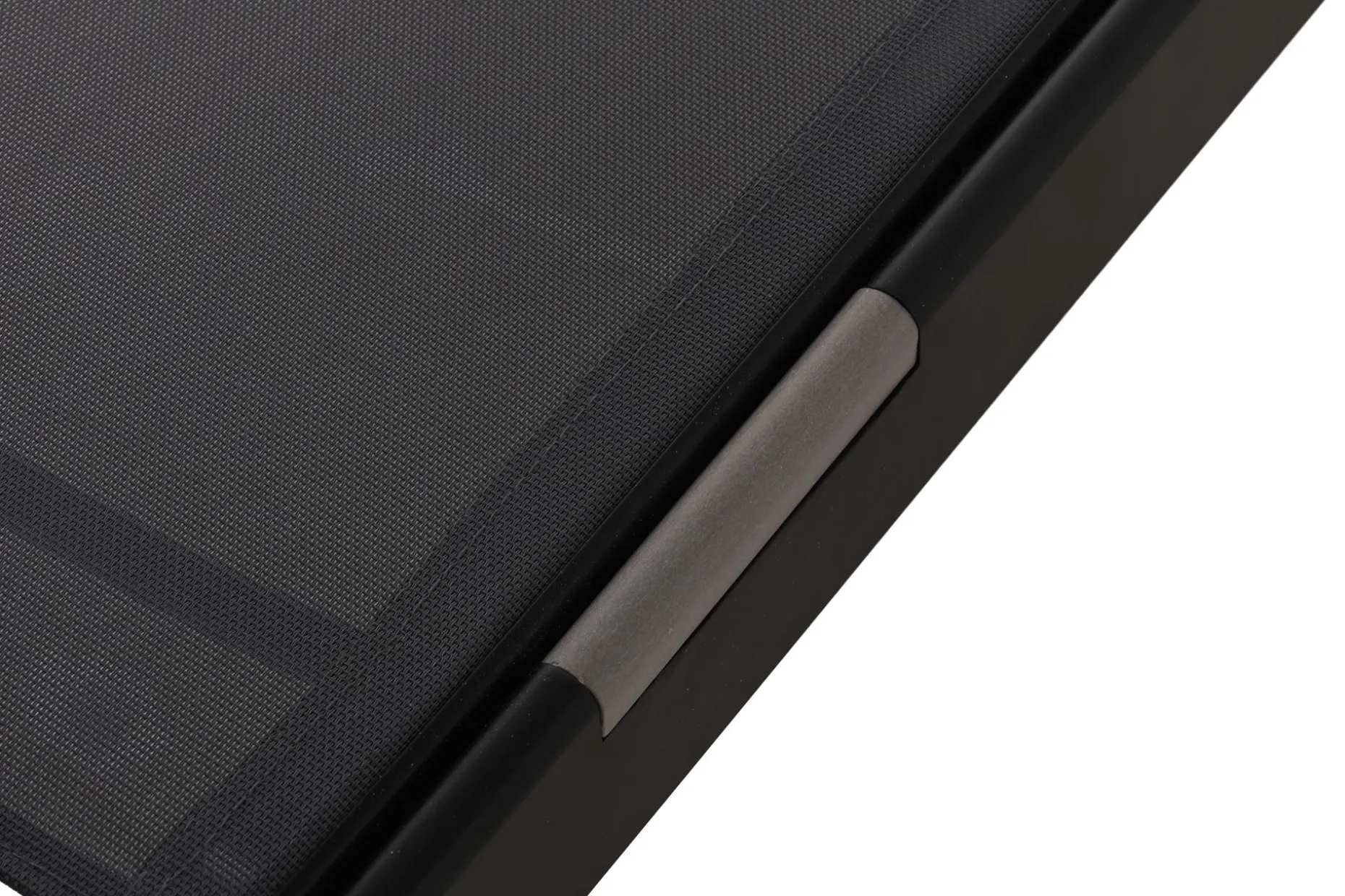 Monaco Solsäng med justerbar rygg i aluminium grå textil