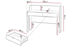 Monfort Skrivbord 122x50 cm