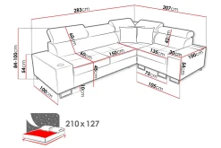 Morenia 3-sits Hörnbäddsoffa Universal