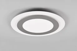 Morgan LED Plafond 45 cm vit/ borstad stål
