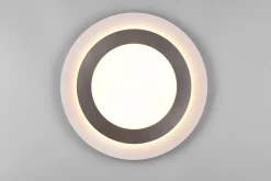 Morgan LED Plafond 45 cm vit/ borstad stål