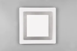 Morgan LED Plafond 45x45 cm vit/ borstad stål