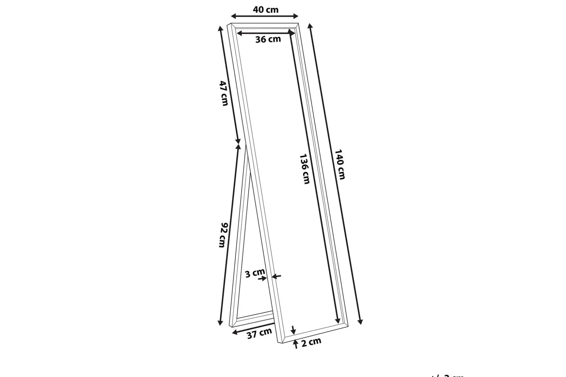Moxey Spegel 40x140 cm