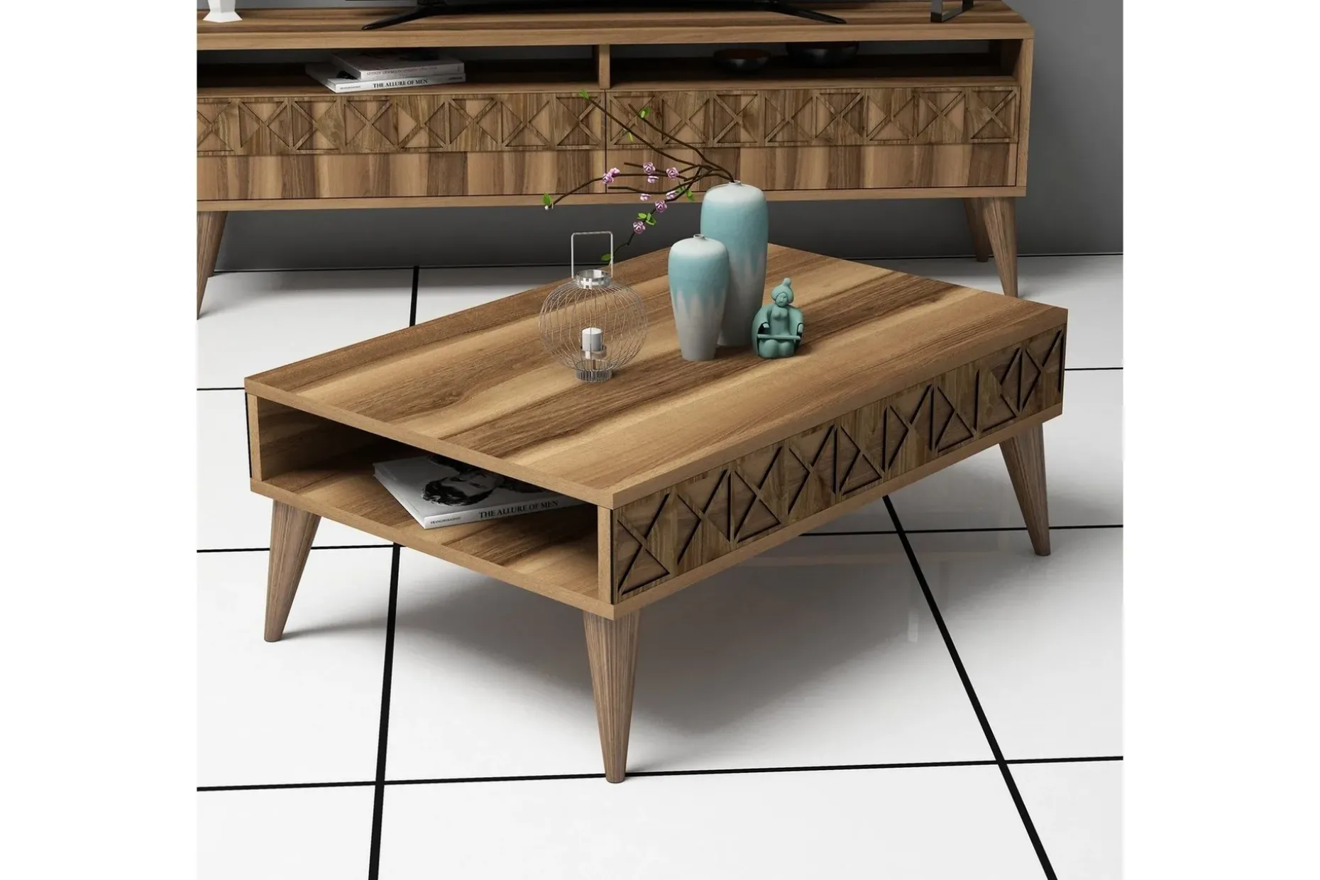 Muennink Soffbord 90 cm med Förvaring Hylla