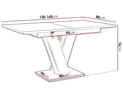 Nand Förlängningsbart Matbord 120-160 cm Rektangulär
