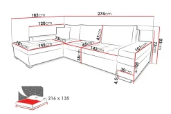Naoma Soffa med Divan 3-sits