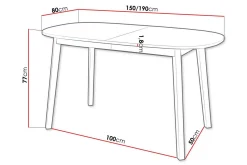 Narberth Matbord 80 cm