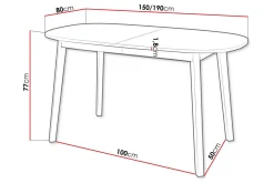Narberth Matbord 80 cm