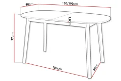 Narberth Matbord 80 cm