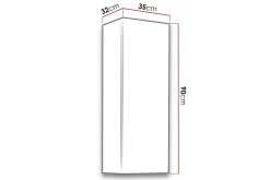 Narbonne Smalt Vitrinskåp 32 cm djup 35 cm bred 90 cm hög Mörkt Trä