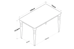Naryani Matbord 120 cm