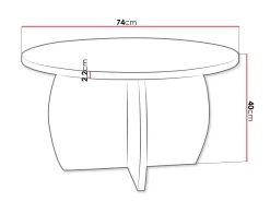 Neyloren Soffbord rund 74 cm