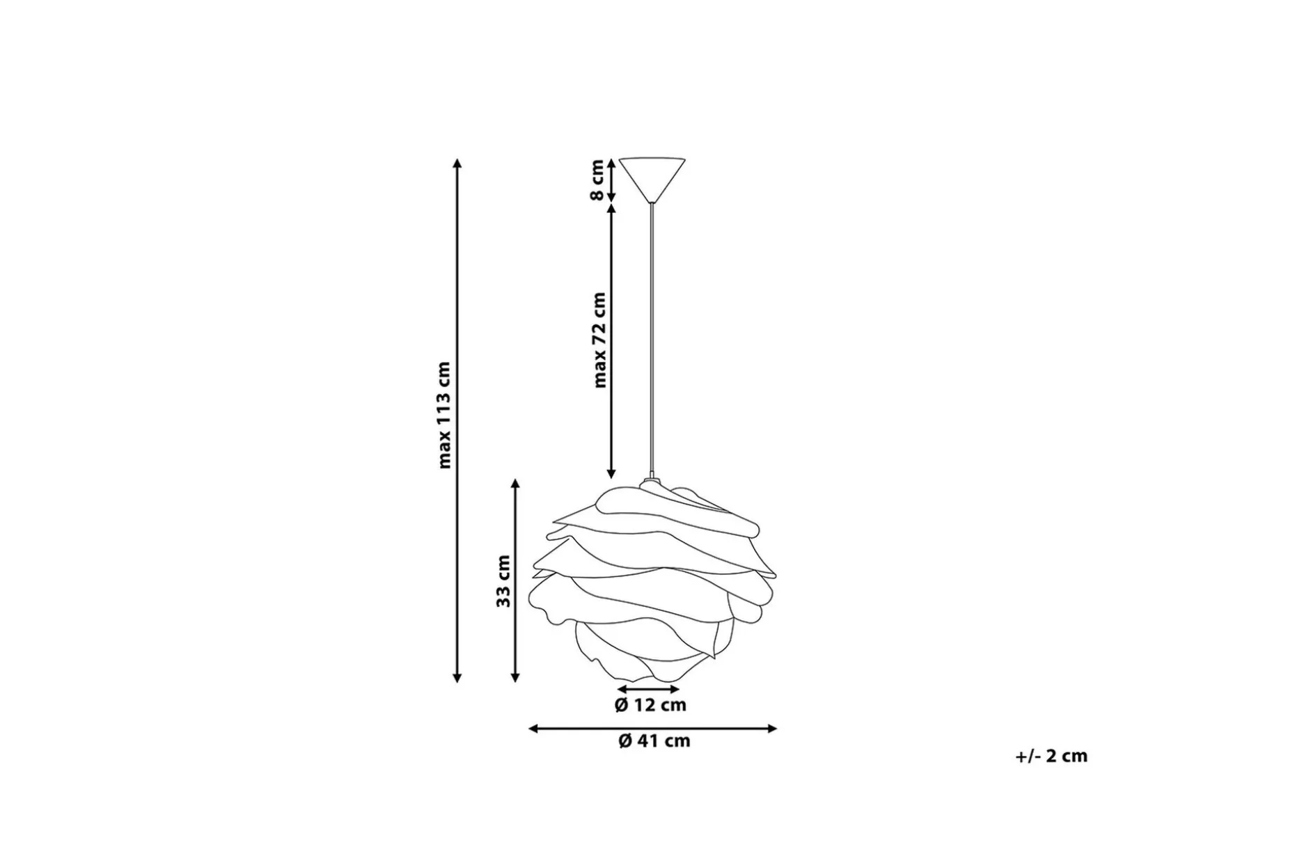 Nile Taklampa 41 cm