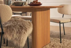 Noira Matbord 220 cm Massiv Ek med 6st Gemmiano Matstol