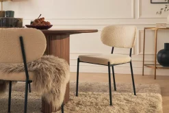 Noira Matbord 220 cm Massiv Valnöt med 6st Gemmiano Matstol