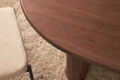 Noira Matbord 220 cm Massiv Valnöt med 6st Gemmiano Matstol