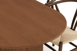 Noira Matgrupp 220 cm Massiv Valnöt med 6 Dastoori Matstolar