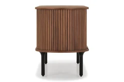 Noira Oval TV bänk Valnöt 150x45 cm Ribbad