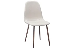 Noira Ovalt Matbord 220 cm Valnöt + 8 st Nibe stol beige med valnöt ben