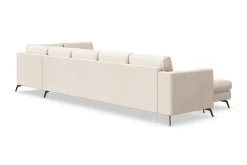 Ocean Lyx 6-sits Högervänd U-formad Soffa med Divan och Schäslong + Fotpall i Tyg