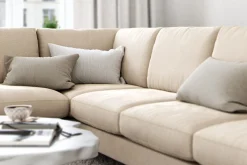 Ocean Lyx 6-sits Vänstervänd U-formad Soffa med Divan och Schäslong + Fotpall i Sammet