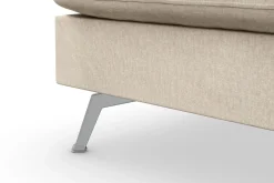 Ocean Lyx 6-sits Vänstervänd U-formad Soffa med Divan och Schäslong + Fotpall i Sammet