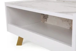Ocotla Soffbord 90 cm med Förvaring Marmormönster