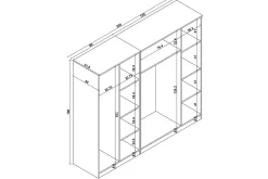 Olera Garderob 200x180 cm