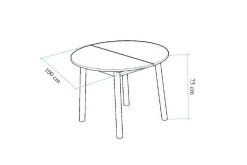 Oliver Matbord 100 cm