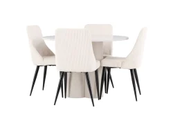 Olivia Matgrupp 110 cm Rund med 4 Leone stolar