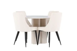 Olivia Matgrupp 110 cm Rund med 4 Leone stolar