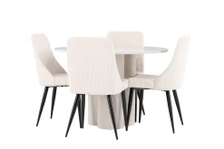 Olivia Matgrupp 110 cm Rund med 4 Leone stolar