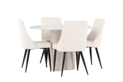 Olivia Matgrupp 110 cm Rund med 4 Leone stolar