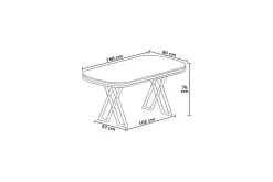 Omin Matbord 168 cm Rektangulär